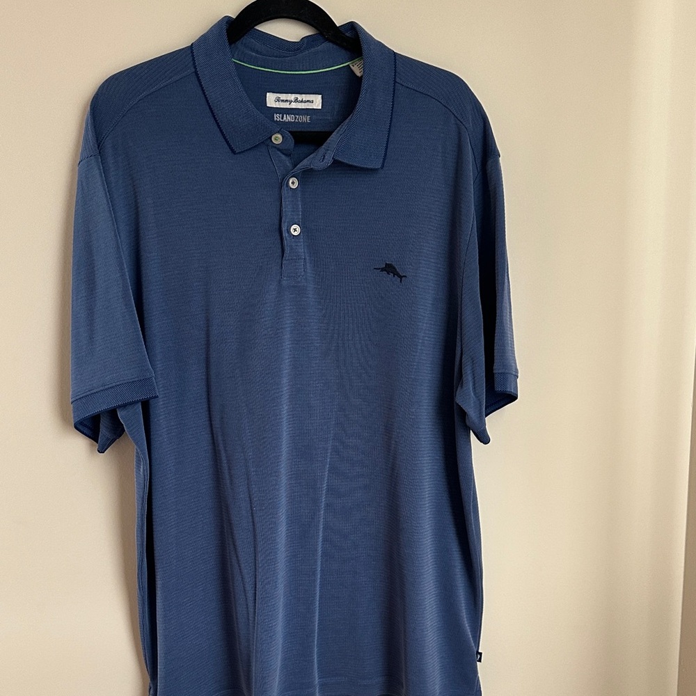 Tommy Bahama Men's Blue Polo Shirt XXL